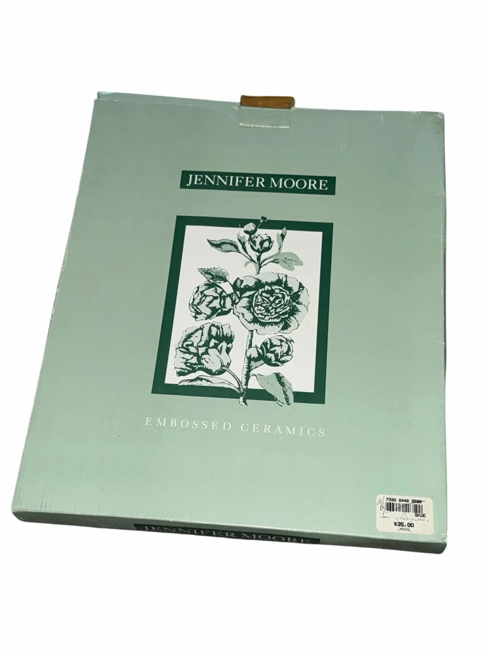 Vintage 90s Jennifer Moore Ceramic Floral 8x10 Picture Frame Cottagecore